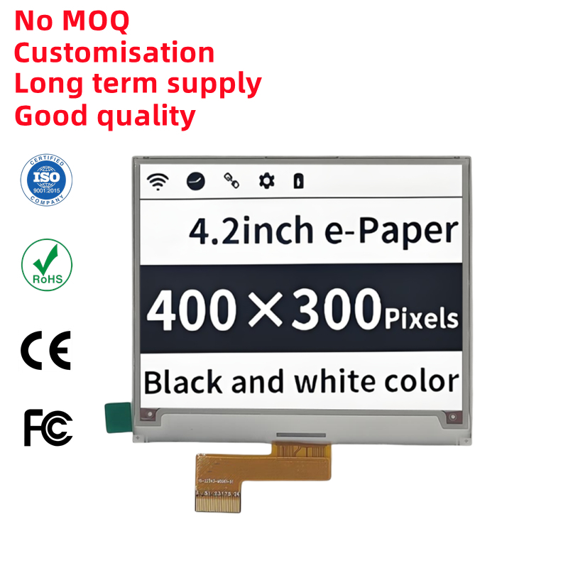 4.2 Inch Black White And Red Electronic Paper Ink Screen 400 * 300 Electronic Signage Display Screen EPD Ink Screen