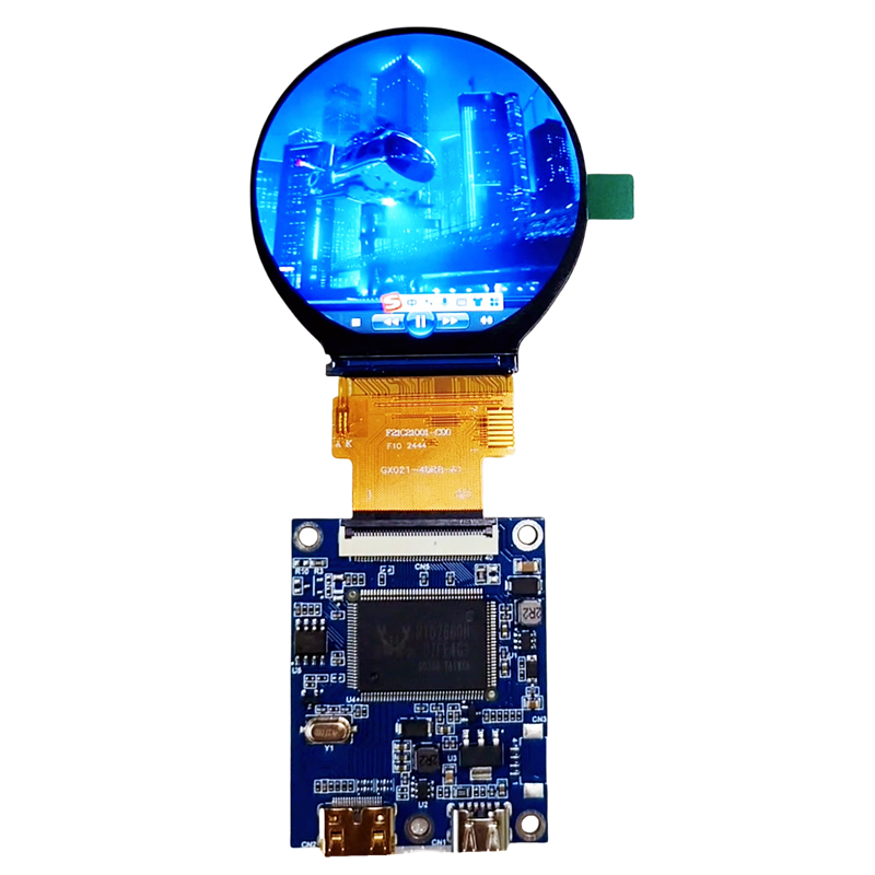 2.1" 480*480 Round IPS LCD Kit - SPI+RGB Interface W/ Driver Board & Industrial Grade (-20°C~70°C)