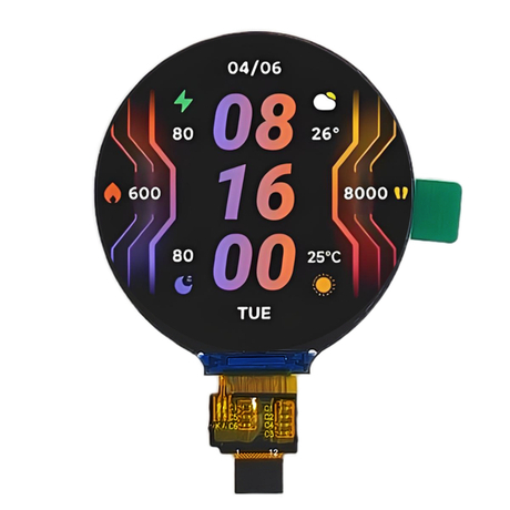 1.6 Inch Round TFT LCD Display Module with IPS Full View Angle 400x400 MIPI Interface Customizable Screen