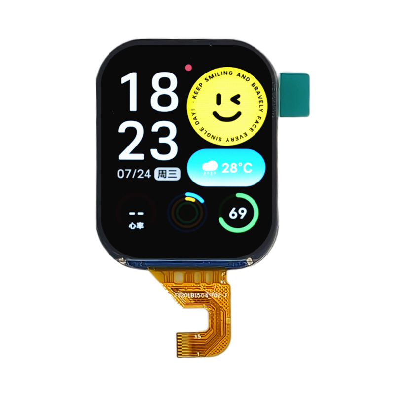 2" IPS LCD 240x296 SPI - Can Add Touch Screen Display for Smart Watches & Medical Wearables