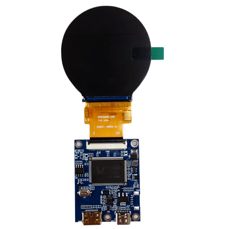 2.1" 480*480 Round IPS LCD Kit - SPI+RGB Interface W/ Driver Board & Industrial Grade (-20°C~70°C)